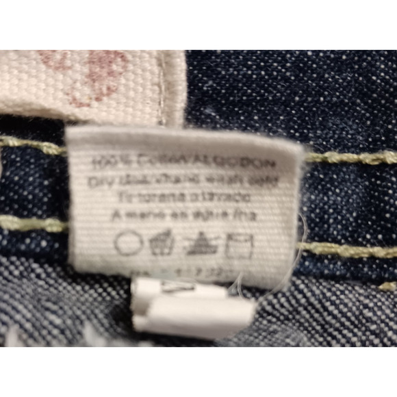 Vintage Y2K Bootcut Jeans 36 x 34 Skull Thick Stitch Embroidered Fading Whiskers - Picture 14 of 14